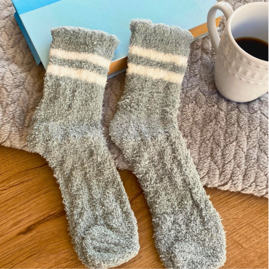 Striped Fuzzy Socks